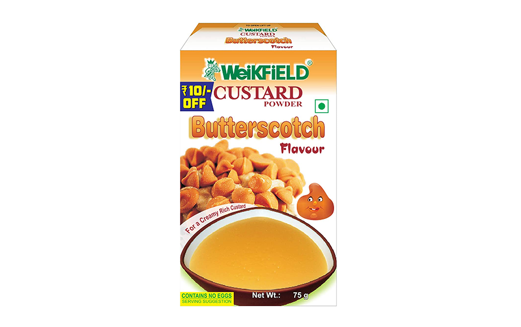 Weikfield Custard Powder Butterscotch Flavour   Box  75 grams